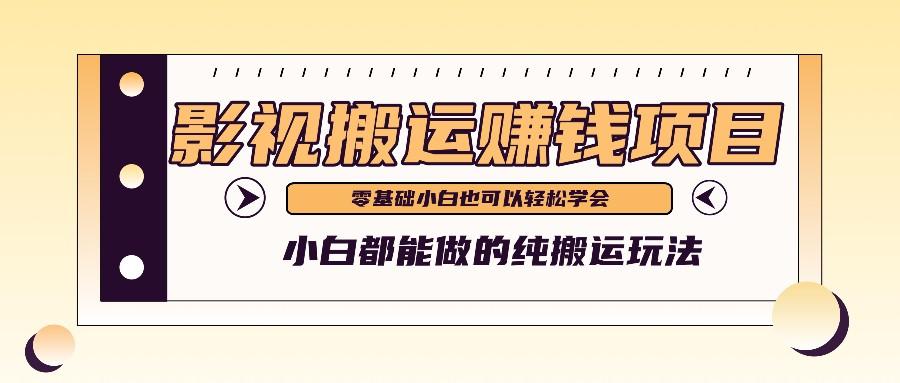 手把手教你操作影视搬运项目，小白都能做零基础也能赚钱-康仁安资源