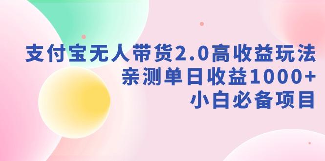 支付宝无人带货2.0高收益玩法，亲测单日收益1000+，小白必备项目-康仁安资源