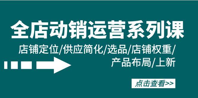 (9845期)全店·动销运营系列课：店铺定位/供应简化/选品/店铺权重/产品布局/上新-康仁安资源