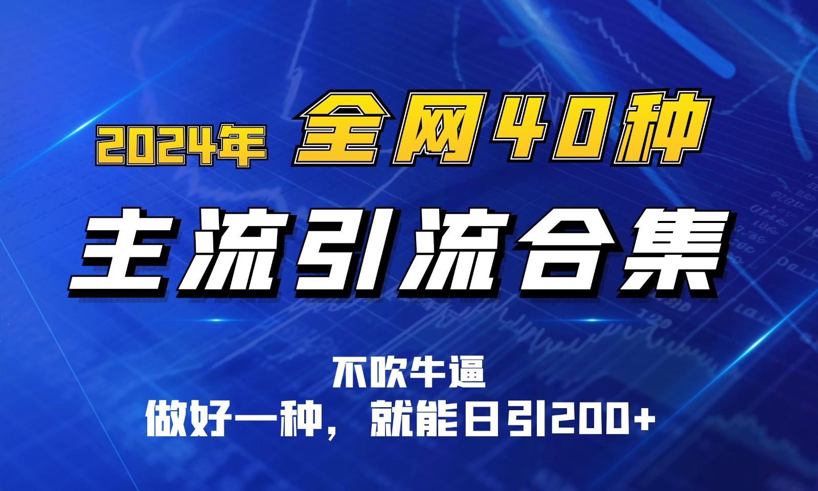 2024年全网40种暴力引流合计，做好一样就能日引100+-康仁安资源