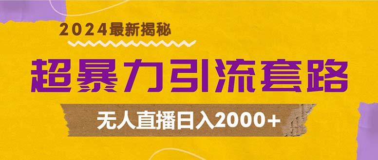 超暴力引流套路，无人直播日入2000+-康仁安资源