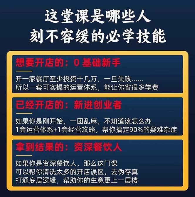 图片[2]-餐饮店盈利实操方法：教你怎样开一家持续能赚钱的餐厅(25节-康仁安资源