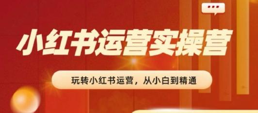 2024小红书运营实操营，​从入门到精通，完成从0~1~100-康仁安资源