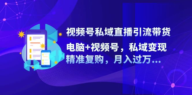 视频号私域直播引流带货：电脑+视频号，私域变现，精准复购，月入过万...-康仁安资源