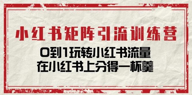小红书矩阵引流训练营：0到1玩转小红书流量，在小红书上分得一杯羹-14节课-康仁安资源