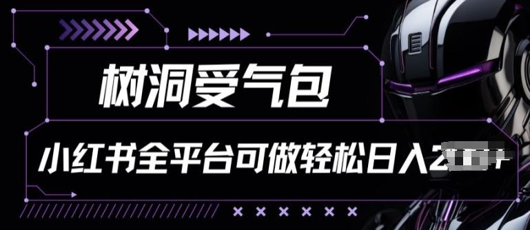 小红书等全平台树洞受气包项目，轻松日入一两张【揭秘】-康仁安资源