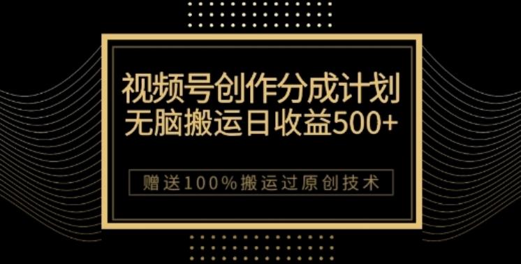 视频号分成计划与私域双重变现，纯搬运无技术，日入3~5位数【揭秘】-康仁安资源
