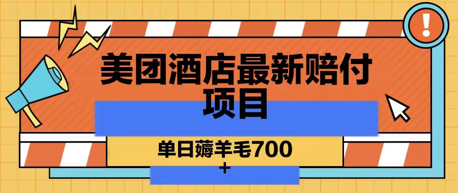 美团酒店最新赔付项目，单日薅羊毛700-康仁安资源