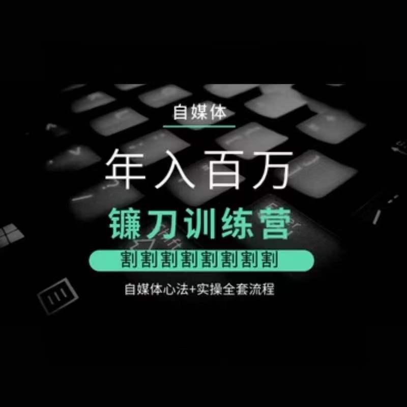 自媒体年入百万镰刀训练营，割割割割割割割割，自媒体心法+实操全套流程-康仁安资源