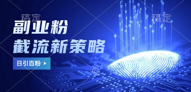副业粉截流玩法与更新，不废号， 不封号。日引100+-康仁安资源