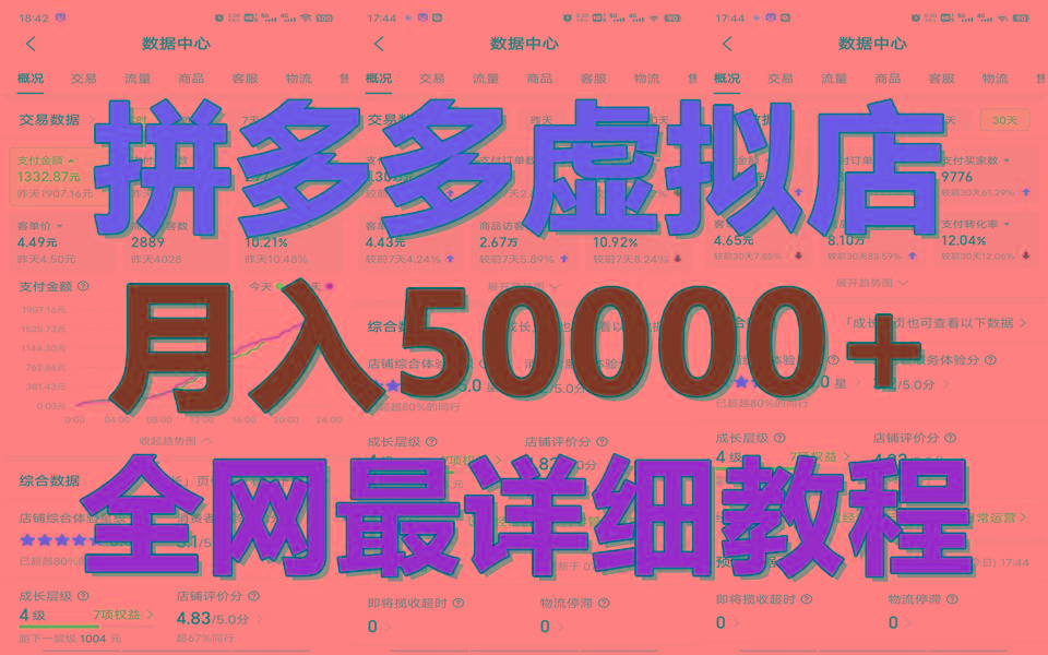 拼多多虚拟电商训练营月入50000+你也行，暴利稳定长久，副业首选-康仁安资源