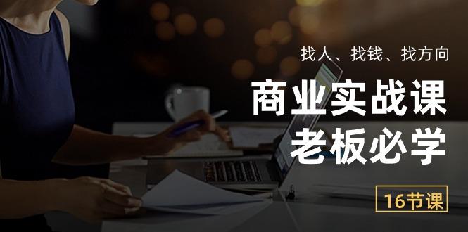 商业实战课【老板必学】：找人、找钱、找方向(16节课-康仁安资源