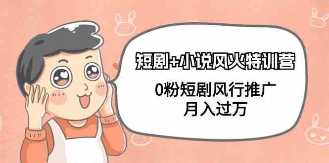 小说+短剧风火特训营，0粉短剧小说风行推广，实现月入过万-康仁安资源